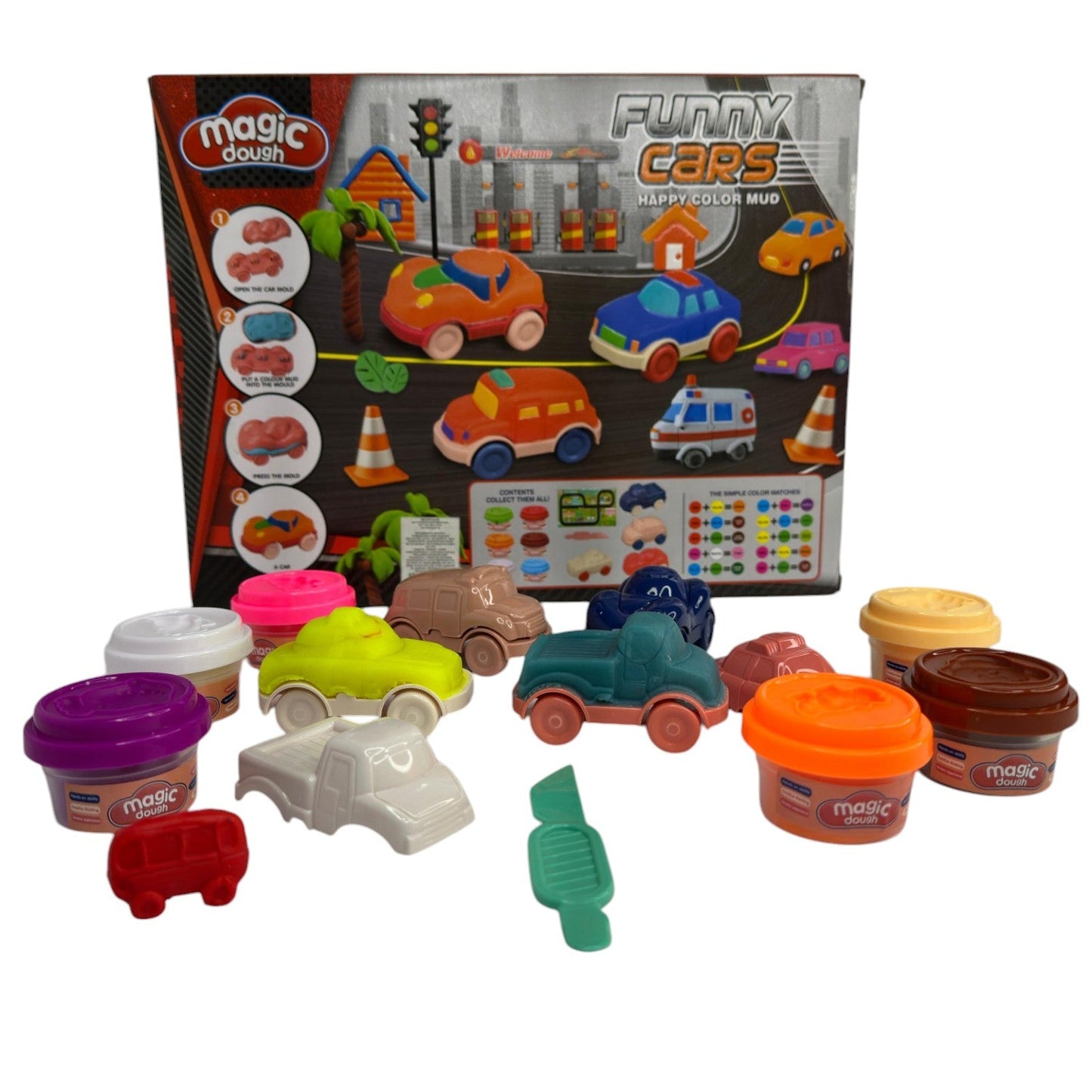 Pista De Carros Con Plastilinas Magic Dough