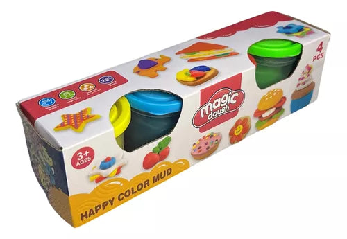 Plastilina Infantil 4 Unidades Magic Dough