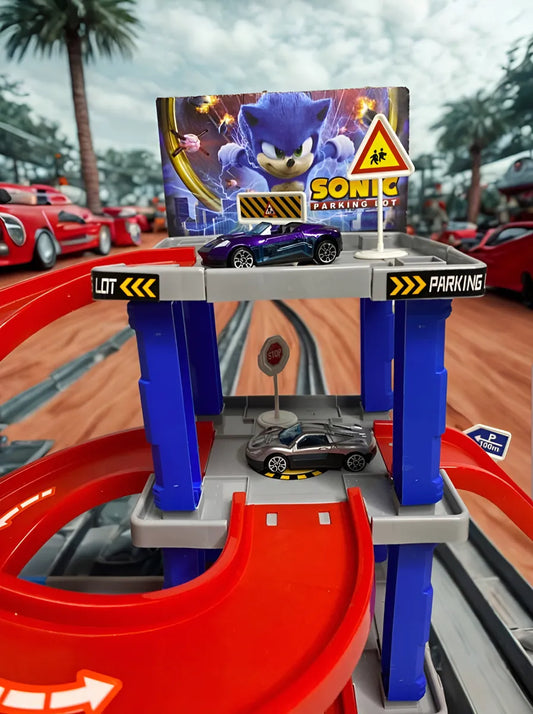 Pista Sonic Parking Lot 3 Niveles Azul