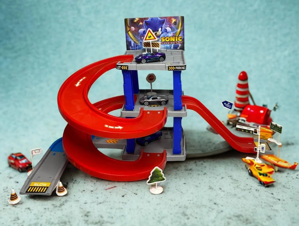 Pista Sonic Parking Lot 3 Niveles Azul