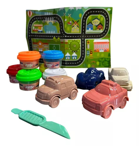 Pista De Carros Con Plastilinas Magic Dough