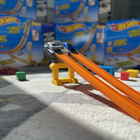 Pista Hotwheel Race Racing Con Doble Rampa Naranja
