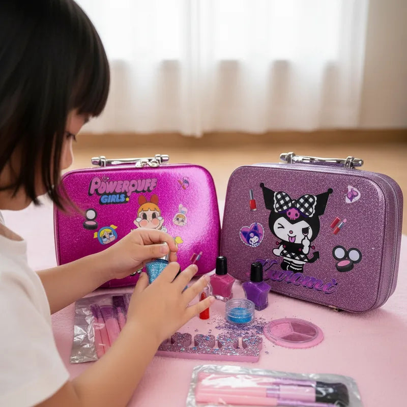 Maquillaje de Niñas KIt Con Esmaltes Cofre