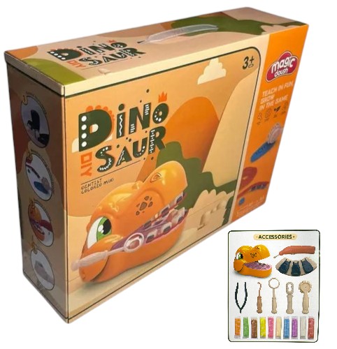 Juego Plastilina Magic Dough Dentista Dinosaurios