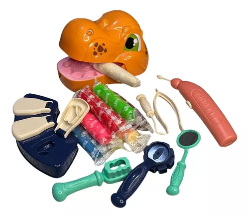 Juego Plastilina Magic Dough Dentista Dinosaurios