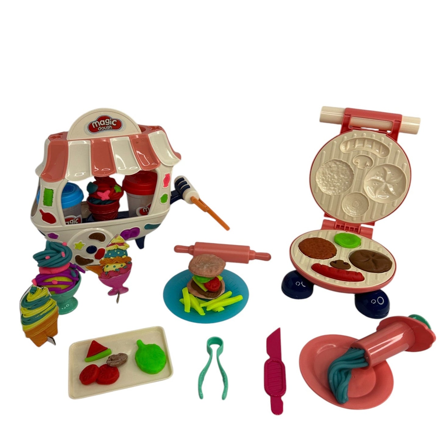 Carrito De Hamburguesas, Bbq Y Helados Magic Dough