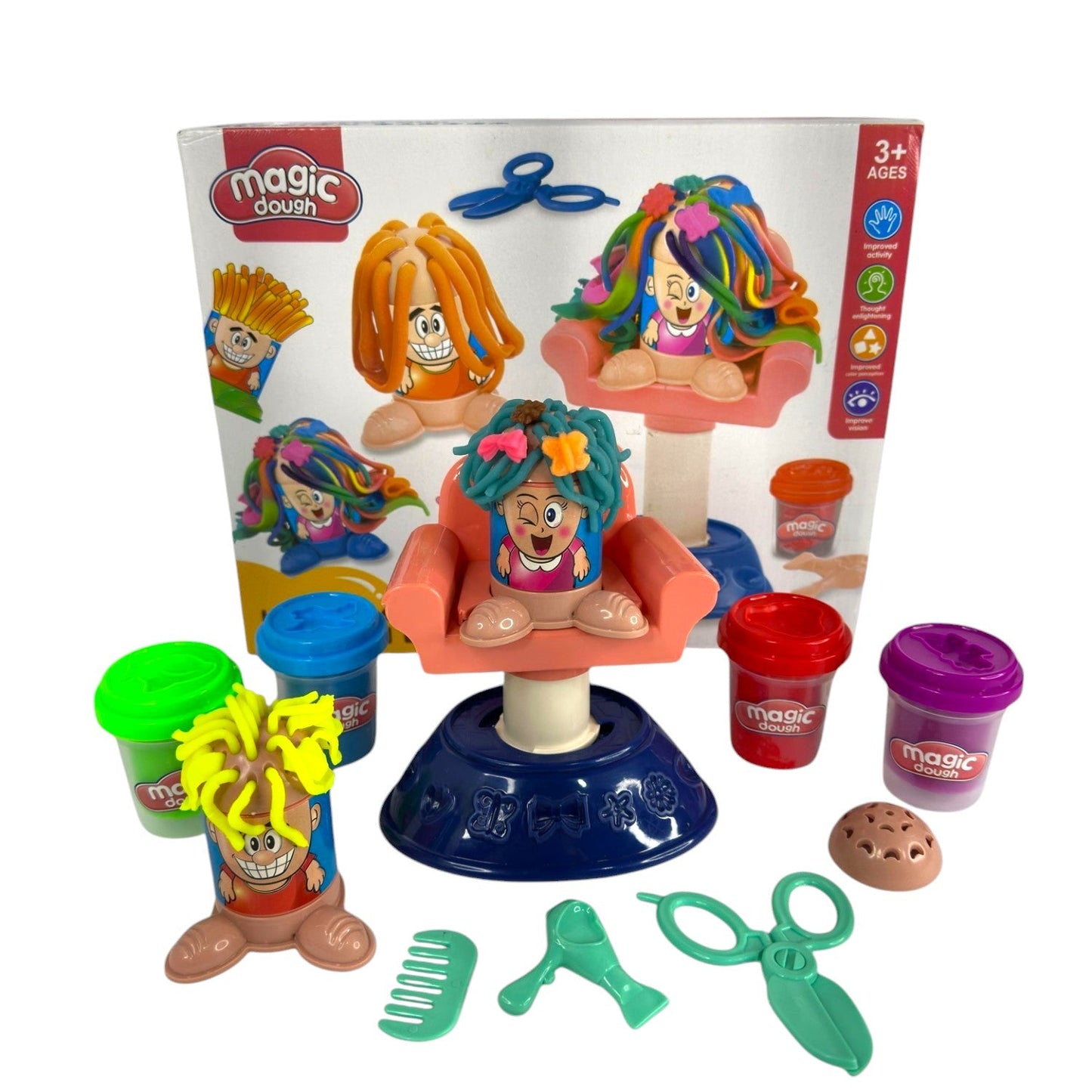 Juego De Peluquería Con Plastilinas Magic Dough
