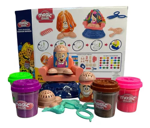 Juego De Peluquería Con Plastilinas Magic Dough
